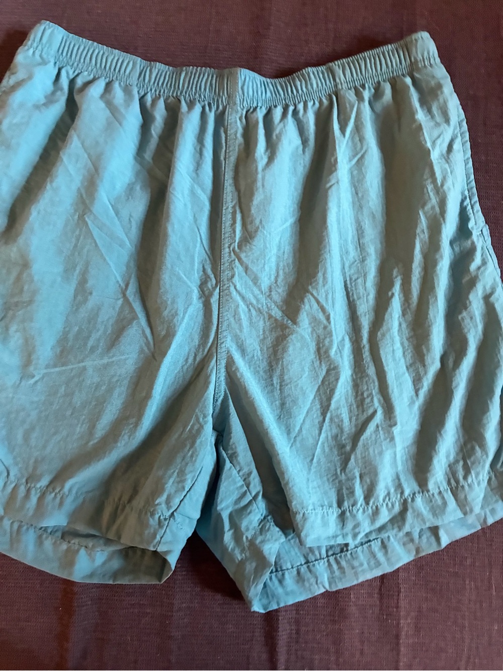 Que Light Aqua Athletic Elastic-Waist Shorts